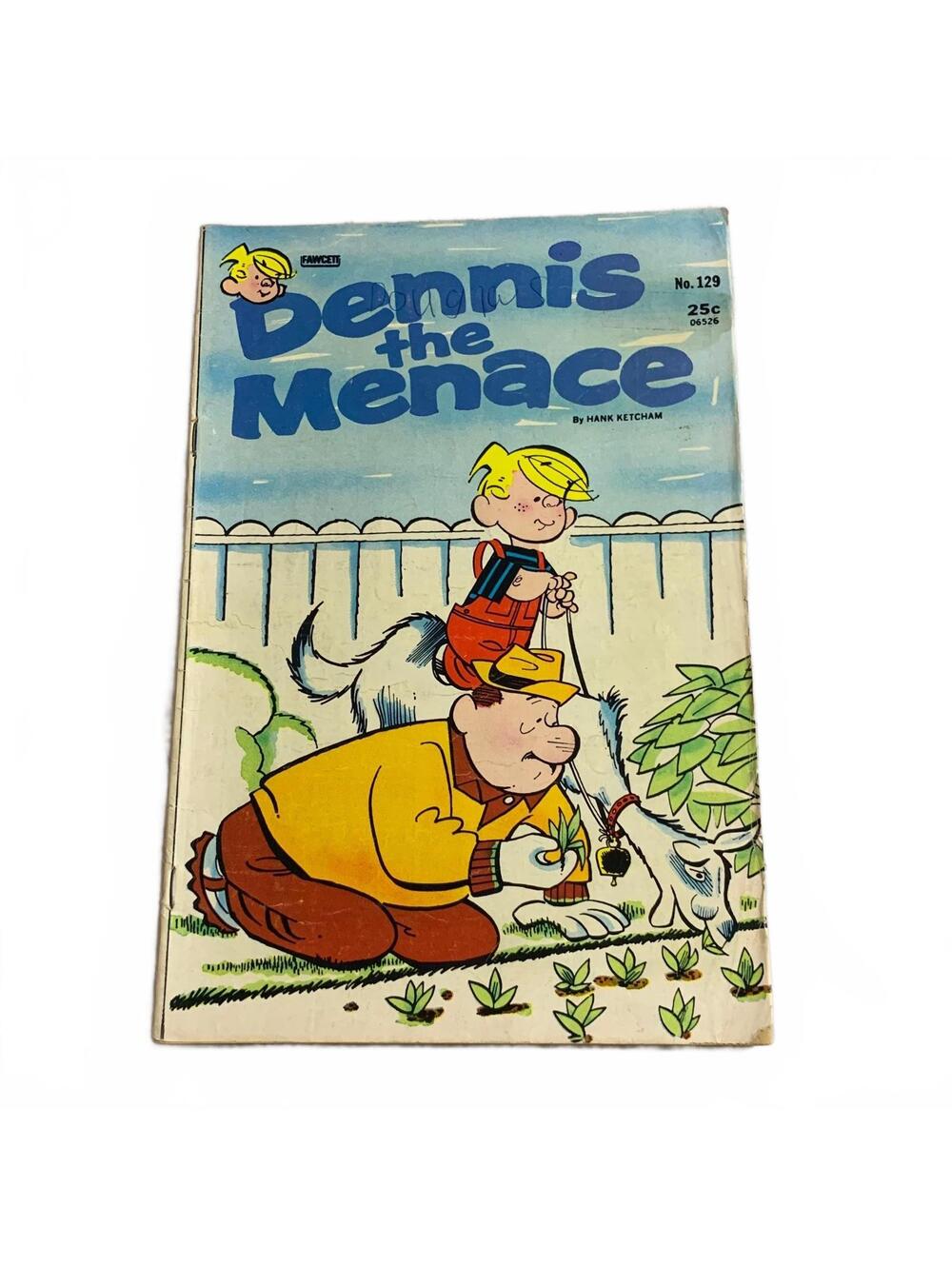 Dennis the Menace #129 Vintage Comic Book Fawcett Hank Ketcham 25¢ Cover